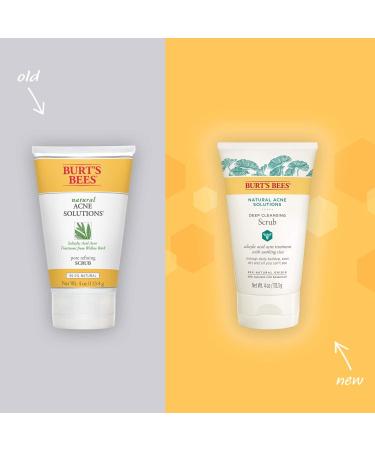 Burt's Bees Natural Acne Solutions Pore Refining Cleansing Scrub 4 Oz - Exfoliating Face Wash for Oily Skin - Buy Online on SooperMarket.com
