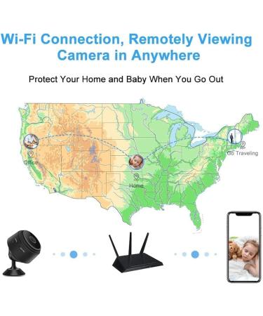 1080P Magnetic Mini WiFi Spy Camera | Hidden Nanny Cam with Motion Detection & Night Vision | Perfect for Home & Office Security - Buy Online on SooperMarket.com