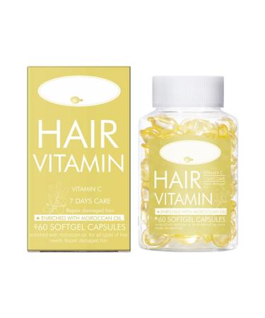 Hair Oils Hair Treatment Serum Oil Capsules Vitamin E Capsules for Split Ends Hair Treatment Hair Repair Essence for Dry Damaged Hair Care Healthier Smooth Silky Thicker Hair 1 Fl Oz (Pack of 1)