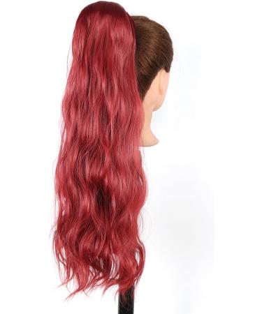Prinfantasy Red Curly Wrap Around Ponytail Synthetic Hair Extension 24 inch - Perfect for Cosplay - MW133 - Buy Online on SooperMarket.com