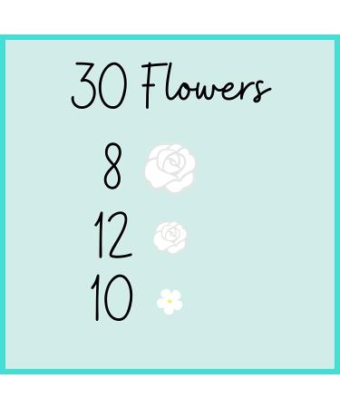 30 White Icing Flowers by Simply Sucr | Small White Flowers | Edible Roses| Wedding | Edible Flowers | Icing Flowers | Icing Roses | Wedding Favors | Edible Flowers | Simply Sucre 30 Count - Buy Online on SooperMarket.com