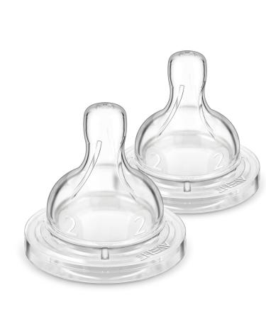 Philips Avent Anti-Colic Baby Bottle Flow 2 Nipple  2pk  SCY762/02 Flow 2 2 Count (Pack of 1)