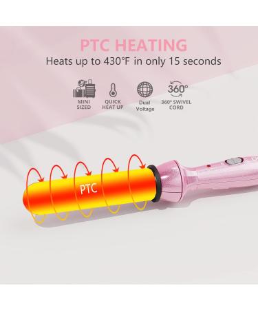 DAN Technology Hair Styling Set - Travel Hair Dryer Mini Flat Iron Curling Iron European Plug Dual Voltage - Portable & Stylish in Pink - Buy Online on SooperMarket.com
