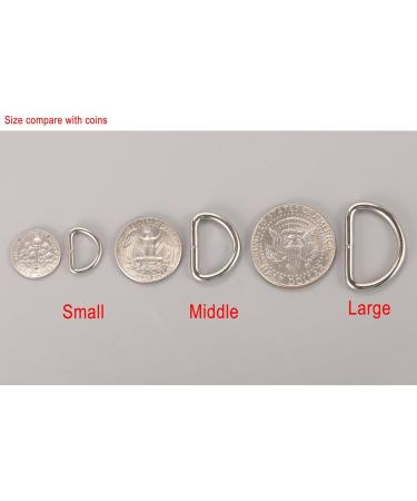 CrocSee 1 inch Metal D Ring Pack of 100 - Non Welded Nickel Plated - Large Size - Buy Online on SooperMarket.com