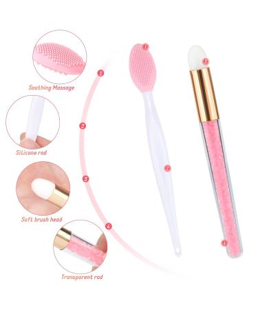 G2PLUS 102PCS Makeup Brush Kit - Glitter Crystal Lip Brushes Eyelash Brushes & More - Perfect for Personal Care & Eyelash Extensions (Pink - Buy Online on SooperMarket.com