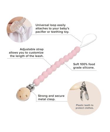 Premium Silicone Pacifier Clip | Safe & Secure Binky Toy Holder | Pink Unisex Design for Babies & Toddlers | Center Coast Collections - Buy Online on SooperMarket.com