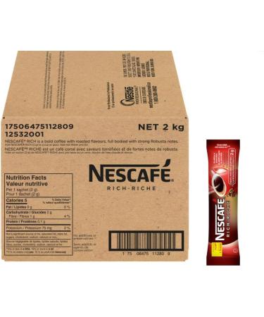 NESCAFE Rich Instant Coffee Single Serve Instant Coffee Packets 2kg Case (2gx1000) - Buy Online on SooperMarket.com