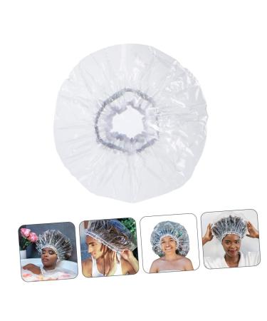 Transparent Plastic Shower Cap for Men and Women - Salon Bathing Head Cover - Buy Online on SooperMarket.com