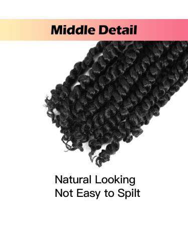 Niseyo 6 Inch Pre-twisted Passion Twist Hair 8 Packs Pre-looped Crochet Short Braids 1B/Natural Black - Buy Online on SooperMarket.com
