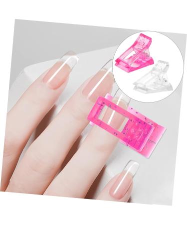 Mikinona 36 pcs Pink Tips Manicure Finger Quick Clip Gel Fixing Clips A for and Curve Tip Tools Fixation Pinchers Nail Poly Tool Salon DIY Accessories Extension Nails White Fake 1 count (Pack of 1) White Pinkx3pcs - Buy Online on SooperMarket.com