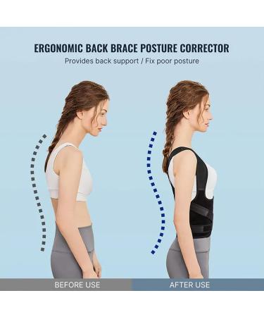 Wallfire Back Brace Posture Corrector for Women and Men Adjustable Posture Trainer for Back and Shoulder Pain Relief Comfortable and Breathable Back Support Brace for Hunchback Correction - Buy Online on SooperMarket.com