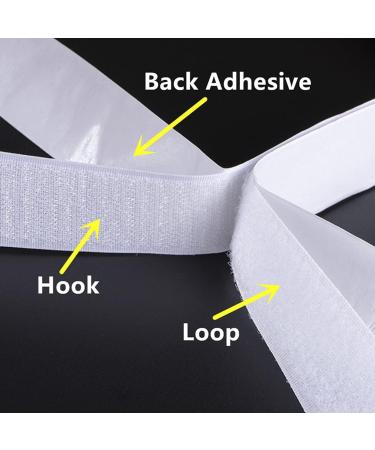 0.75 Inch 82 Feet /25m White Self Adhesive Hook and Loop Tape Sticky Back Fastening Tape  Self-Adhesive Tapes for Stationery and Household Purposes White 3/4in x 82ft - Buy Online on SooperMarket.com