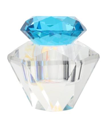 FRCOLOR 1Pc nail art crystal cup dappen dish with lid diamond dappen dish monomer cups for acrylic nails crystal nail cup Crystal Dappen Dish cups glass manicure White crystal small plate 5.5x5.5cm Blue
