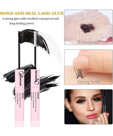 Missicee 2 in 1 Bond and Seal Lash Glue for DIY Cluster Lashes - Super Strong Hold, Latex-Free, Waterproof Formula for Sensitive Eyes | 72Hr Hold - Buy Online on SooperMarket.com