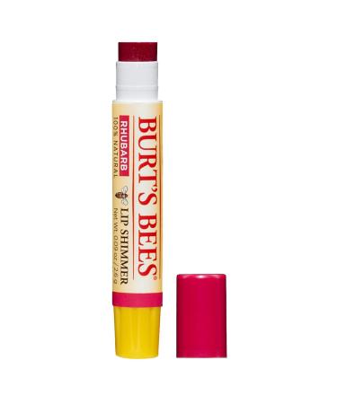 Burt's Bees 100% Natural Moisturising Lip Shimmer Rhubarb with Shea Butter Beeswax and Vitamin E 2.6g