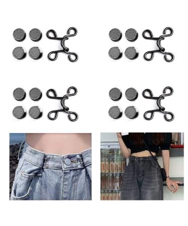 WZT 20 Pieces Adjustable Waist Buckle Extender Set Jeans Extender Waist Extender Button for Pants Adjustable Jean Button Perfect Fit Instant Button (20 Pcs)D