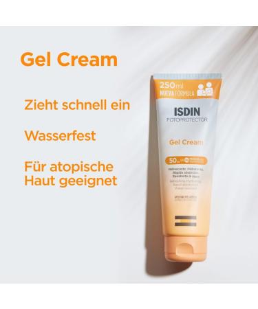 ISDIN Fotoprotector Gel Cream Body Sunscreen SPF 50 - High UVB/UVA Protection 250ml | Best International Shipping - Buy Online on SooperMarket.com