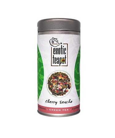 The Exotic Teapot - Supreme Cherry Sencha Large 125g Tin Cherry Blossom Loose Green Tea 125 g (Pack of 1)