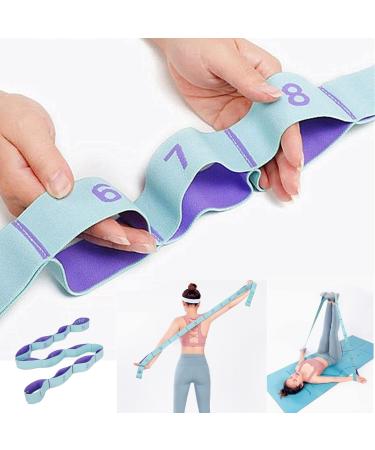 WowDude Stretching Straps Elastic Exercise Band Hamstring Stretcher Device Leg Exercise Equipment Arm Bands Stretch Straps Leg Stretcher Band for Workout, Yoga, Physical Therapy, Pilates-11 Loops