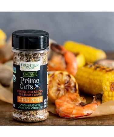 Frontier Co-op Organic Citrus Pepper - Prime Cuts, 4.09 oz (116 g) - Natural Flavor Enhancer - Buy Online on SooperMarket.com