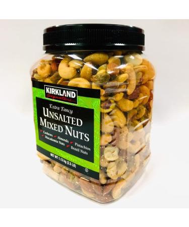 Kirkland Signature Unsalted Mixed Nuts 2.5 lb - 2 Pack of 40 oz, Extra Fancy, 99451458768 - Buy Online on SooperMarket.com