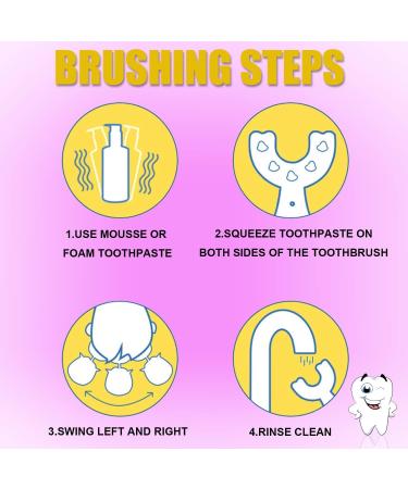 4Pack Kids Toothbrush Food Grade Soft Silicone Brush Head 360 degree Oral Teeth Cleaning Full Mouth Toothbrush Design for Toddlers and Children - Buy Online on SooperMarket.com