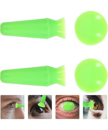Healvian Silicone Eyeball Cover Set - Flexible Eye Pad & Surgery Protector in Green | International Shipping Available - Buy Online on SooperMarket.com