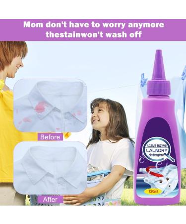 Active Enzyme Laundry Stain Remover Garment Stubborn Stain Cleaner Oil Remover Clothes Stain Remover Cleaner Emergency Stain Rescue Stain Remover 120ml - Buy Online on SooperMarket.com