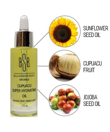 Naturals Cupuacu Super Hydrating Oil - Nourishing Oil for Skin Nails & Hair | Non-GMO | Deep Hydration & Elasticity Booster - Buy Online on SooperMarket.com