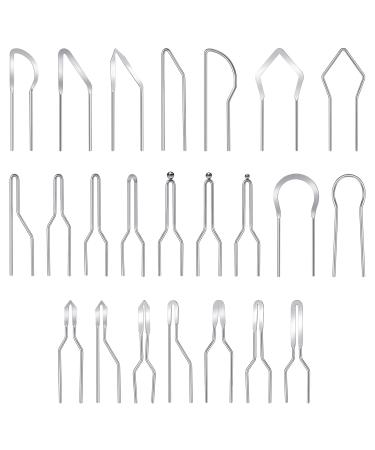 23 Pieces Pyrography Tips Replacement Wood Burning Tips Pyrography Wire Pen Nibs Wood Burning Wire Nibs for High Impedance Pyrography Machine Accessory Tool Wood Leather Making