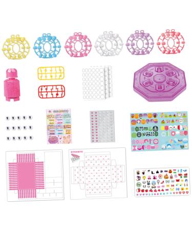Mikinona 1 Set Children's Nail Art Toys Manicure Kit for Kid 8-12 Toddler Toddler Toys Kid Fake Nails Nail Art Kit for Birthday Nail Decor Makeup Toys Decorate Make up 3d Plastic