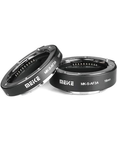 MEIKE MK-S-AF3A Metal Auto Focus Macro Extension Tube Adapter Ring (10mm+16mm) for Sony E-Mount FE-Mount Cameras - Buy Online on SooperMarket.com