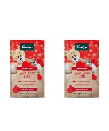 Kneipp Love you Raspberry & Cranberry Bath Crystals 60g (Pack of 2) Fruity 60 g (Pack of 2)