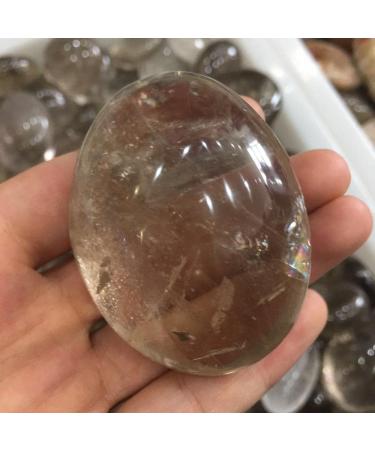 Crystal 1pc Natural Smokey Quartz Palm Stone Polished Crystal Minerals Stones