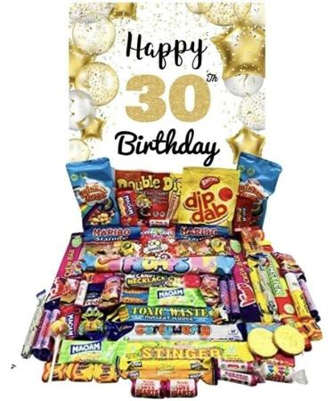 Happy 21st Birthday sweets pick n mix The ultimate retro sweet selection 70s 80s Box sweet Hamper -Present gift for Birthday Adult Children's curly wurly freddo swizzles lollipops rainbow drops - Buy Online on SooperMarket.com