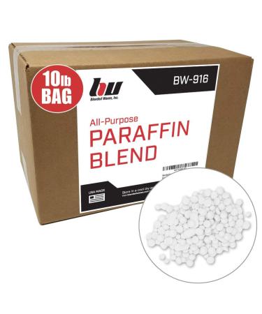 Blended Waxes, Inc. Paraffin Wax 10lb. Pastilles  General Purpose Bulk Paraffin Wax for DIY Projects, Candle Making, Canning and More