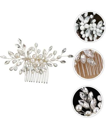 Beavorty Wedding Hair Comb Bridal Headwear Wig White Crystal Decorative Hair Comb - Buy Online on SooperMarket.com
