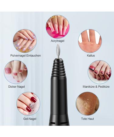 Buy Weyi Nail Miller Set - Electric Nail File & Grinder Low Vibration Professional Manicure Device with 6 Drilling Sleeves 20 000 RPM | International Shipping - Buy Online on SooperMarket.com