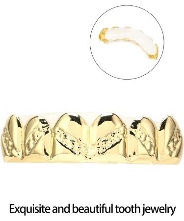 Metal Teeth Brace Portable Stable and Firm Light Weight Easy To Wear Hip Hop Brace for Men and Women for Upper Teeth for Most Tooth Sizes(Gold) - Buy Online on SooperMarket.com