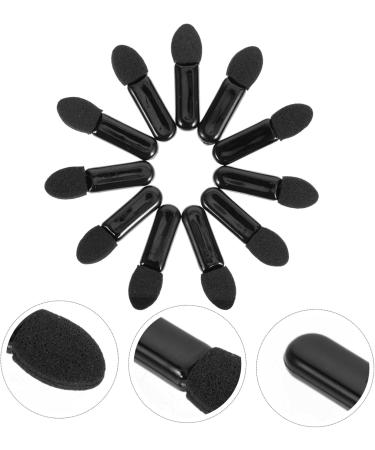 WOONEKY 100pcs Mini Eyeshadow Swab Mascara Wand Foam Eyeshadow Lip Scrub Brush Black Plastic - Buy Online on SooperMarket.com