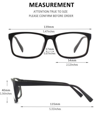 GQUEEN Large Frame Horn Glasses for Men & Women | UV400 Non-Prescription Nerd Glasses in Matt Black - Buy Online on SooperMarket.com