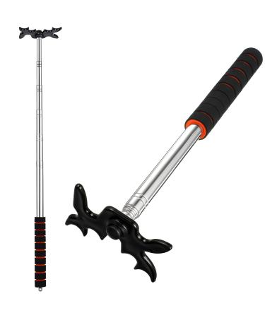 Skylety Retractable Billiard Cue Stick Bridge with Bridge Head, Billiard Pool Cue Accessory for Pool Table, Plastic Bridge Head Black
