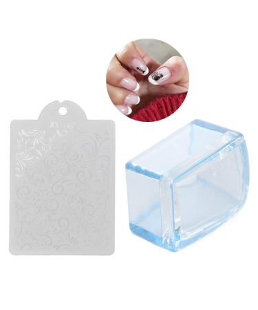 Buy Silikon Nail Stamper - Easy Clean Transparent Nail Art Tool for DIY French Manicure & Nail Decor - Buy Online on SooperMarket.com