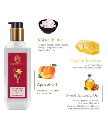 Buy Forest Essentials Nargis Ultra Rich Body Lotion 200ml - Luxurious Hydration for All Skin Types | International Shipping Available - Buy Online on SooperMarket.com