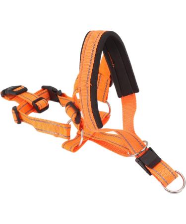 Dog Handlebars with Seat Belt - XL Orange Pet Halter for Safe Outdoor Walking | Prevent Pulling - Buy Online on SooperMarket.com