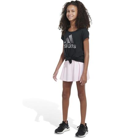 adidas Girls' 3-Stripe Skort, Elastic Waistband, 3T, Clear Pink - Buy Online on SooperMarket.com