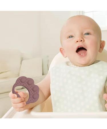 VESONE Dunkelpink Silicone Bite Rings for Babies & Toddlers - Food-Safe Sensory Toys Paw-Shaped Teething Tools - Buy Online on SooperMarket.com