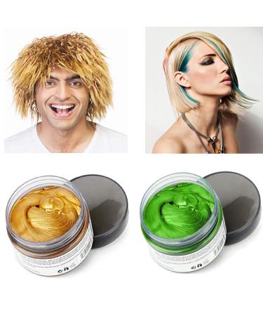 6 Colors Hair Color Wax - Temporary Styling for Parties Cosplay & Halloween | Sliver Blue Purple Gold Green Pink Red - Buy Online on SooperMarket.com