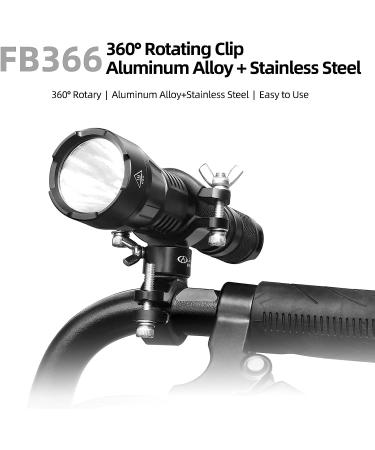 LIGHTFE Bicycle Light Mount Bracket | Aluminum Alloy | Adjustable Fork Special | 360 Rotation | FB366 - Buy Online on SooperMarket.com