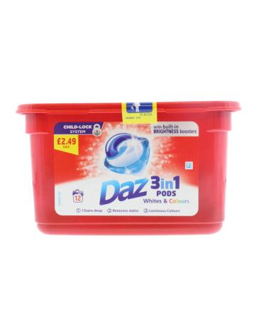 DAZ All in One Pods Whites Colours 12 Pods 261.6 gram